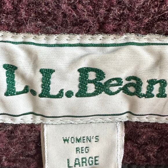 Vintage 80s LL Bean Peacoat Wool Blend Purple - Picture 7 of 8